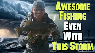 Caught Tons of Fish Kayak Fishing Lake Michigan in Stormy Weather [upl. by Eniamej]