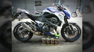 Jetron Z6105 10w50 engine oil 1st try on my kawasaki Z800 [upl. by Weintrob]