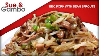 Chinese BBQ Pork with Bean Sprouts Stir Fry [upl. by Gainer]