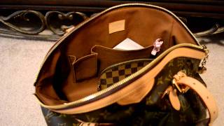 Whats inside my bag Louis Vuitton Tivoli GM Handbag  Showing what fits [upl. by Theurer]