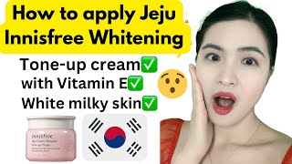 HOW TO APPLY INNISFREE WHITENING FACE CREAM Part 2 [upl. by Guthrey85]