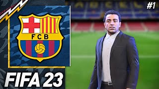 FIFA 23  CARRIÈRE MANAGER BARCELONE  UNE PREMIÈRE RECRUE  1 [upl. by Adnawad]