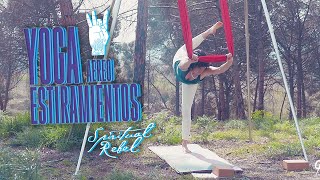 YOGA AÉREO💖 PARA PRINCIPIANTES CLASE DE YOGA AÉREO FÁCIL😁 ESTIRAMIENTOS Y FLEXIBILIDAD [upl. by Primalia]