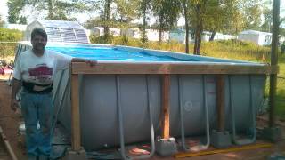 Intex Rectangular Pool with Deckwmv [upl. by Aicener752]