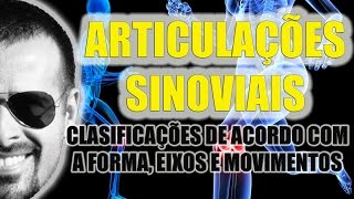 Sistema Articular Classificação das articulações sinoviais  Anatomia Humana  VideoAula 040 [upl. by Ogait743]