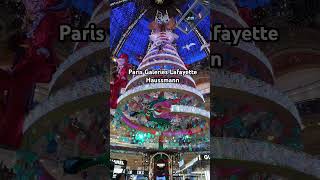 Paris Galeries Lafayette Haussmann Giant Christmas Tree 2023 theexplorer christmasparis [upl. by Atikram]