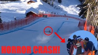 HORROR STURZCRASH Wengen Abfahrt 2024 Marco Kohler [upl. by Sabsay364]