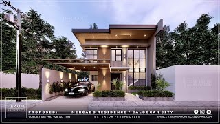 MER RESIDENCE  200 SQM HOUSE DESIGN  150 SQM LOT  Tier One Architects [upl. by Aldridge728]