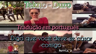 Tekno  Duro traduzida em português Letra mais linda da música Africana [upl. by Niran]