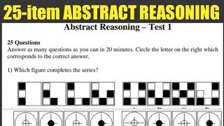 25item ABSTRACT REASONING Test 1 AFPSAT NAPOLCOM UPCAT College Entrance Test Employment [upl. by Barram]