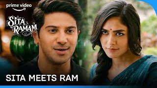 Sita Ramam  Sitas Surprise Visit To Meet Ram  Dulquer Salmaan Mrunal Thakur  Prime Video [upl. by Araek]