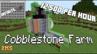 Minecraft Fully Automatic Mini Cobblestone Farm 12000 Per Hour 116 and 117 [upl. by Cardon96]