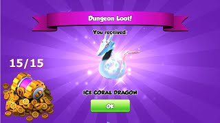 1515 Last big chest Ice Coral Dungeon weekDragon Mania legends  220500 Third Laterna Dragon [upl. by Richarda]