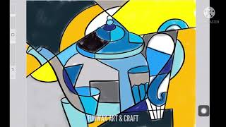 How to draw Still Life in Cubism style  Cubism inspired painting  Easy modern art [upl. by Atinele502]