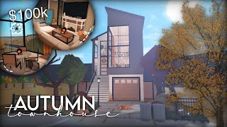 Bloxburg  Autumn Townhouse  100k  Speedbuild [upl. by Colier]