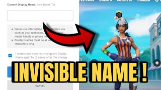 How To Get An INVISIBLE NAME in Fortnite EASY [upl. by Ahras171]