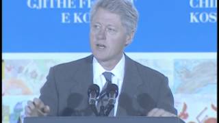 President Clintons Remarks to the Citizens of Ferizaj Kosovo [upl. by Farrell]