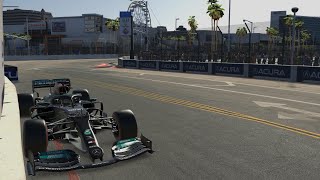 IRacing  Mercedes AMG F1 W12  Long Beach World Record  57055 [upl. by Nylarahs]