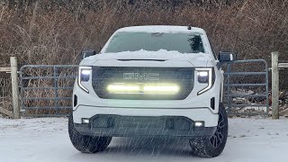 MampR 40 inch light bar 2022 GMC Sierra “refresh” full installation [upl. by Fadden199]