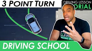 How to do a 3 Point Turn Manoeuvre  Driving Tutorial  Updated 2023 [upl. by Ardnajela]