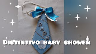 Cómo hacer un distintivo para papá baby shower 🧸🧔facil babyshower papá distintivobabyshower [upl. by Delp]