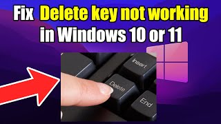 Delete key not working windows 10 or 11 [upl. by Aneeg275]