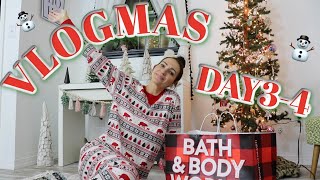 VLOGMAS DAY 34 CANDLE SALE 5 MINUTE MAKEUP amp CHRISTMAS PJS [upl. by Dorrahs]