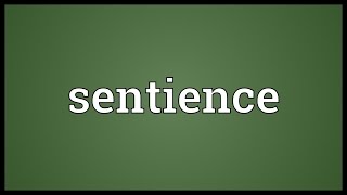 Sentience Meaning [upl. by Coats]