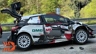 Seb Ogier Involved in Accident on Public Road  WRC Croatia Rally 2021 [upl. by Ahsiadal]