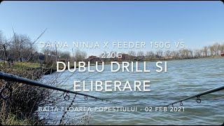 Daiwa NINJA X Feeder 220g 11607395 vs Daiwa NINJA X Feeder 150g 11606395 Dublu Drill [upl. by Haynes]