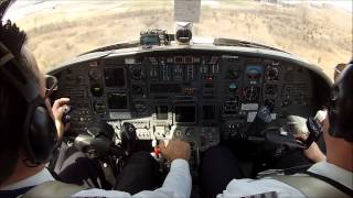 Citation V visual approach  cockpit view live ATC GoPro3 [upl. by Steen]