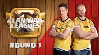 Clan War Leagues  TH12 Attacks  Clash of Clans  Round 1 [upl. by Elizabeth]