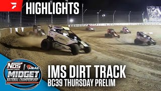 BC39 Thursday Prelim  USAC Midgets at Indianapolis Motor Speedway Dirt Track 92624  Highlights [upl. by Ninnahc78]