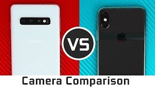 Samsung Galaxy S10 vs iPhone Xs  Camera Comparison [upl. by Eixid]