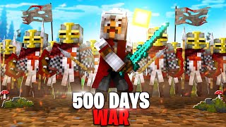 I Survived 500 Days at WAR in Medieval Minecraft [upl. by Hsirt617]