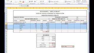 TUTORIAL Método de costos por órdenes de producción [upl. by Evanthe]