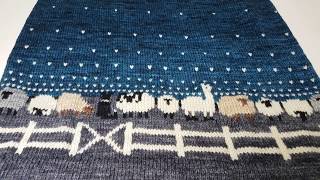 Knitting Intarsia in the round using the float Part 1 [upl. by Eylhsa]