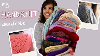 A TOUR OF MY HANDKNIT WARDROBE  My knitting journey part 1 everything I’ve ever knit for myself [upl. by Renate12]