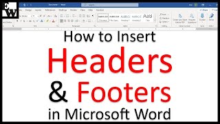 How to Insert Headers and Footers in Microsoft Word [upl. by Neelyad]