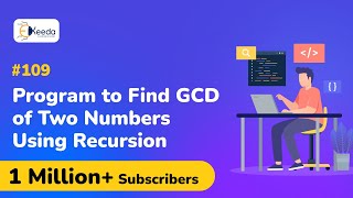 Program to find GCD of two numbers using recursion  Functions in C Programming  C Programming [upl. by Edla]