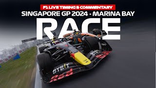 LIVE Data Formula 1 Race Singapore GP Marina Bay 2024  Commentary [upl. by Nayt]