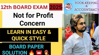 Q20 NotforProfitConcern FINALAccount Npo CLASS 12 BK HSC NCERT ABDUL SIR [upl. by Ahsein]