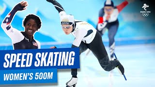 Speed Skating  Womens 500m  Full Replay  Beijing2022 [upl. by Sarid854]