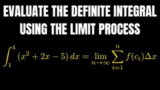 How to Find a Definite Integral using Riemann Sums and the Limit Definition Quadratic Example [upl. by Deach]