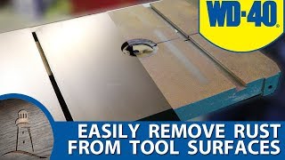 Remove Rust from Tool Tables with WD40 ScotchBrite and Sandpaper [upl. by Guimar]