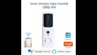 Pairing Smart Wireless Video Doorbell 1080p Wifi Tuya Smart Life Home Security [upl. by Gide151]