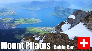 Breathtaking views on Lake Luzern from the Mount Pilatus Cable Car in Switzerland [upl. by Ynaffi]