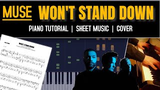 MUSE  Wont Stand Down  Best Piano Tutorial  Sheet Music  Cover [upl. by Terbecki]