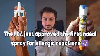 The FDA just approved the first nasal spray for allergic reactions ⚕️ allergy anaphylaxis [upl. by Alyahs]