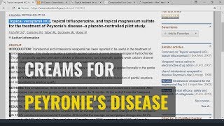 Creams For Peyronies Disease [upl. by Joycelin]